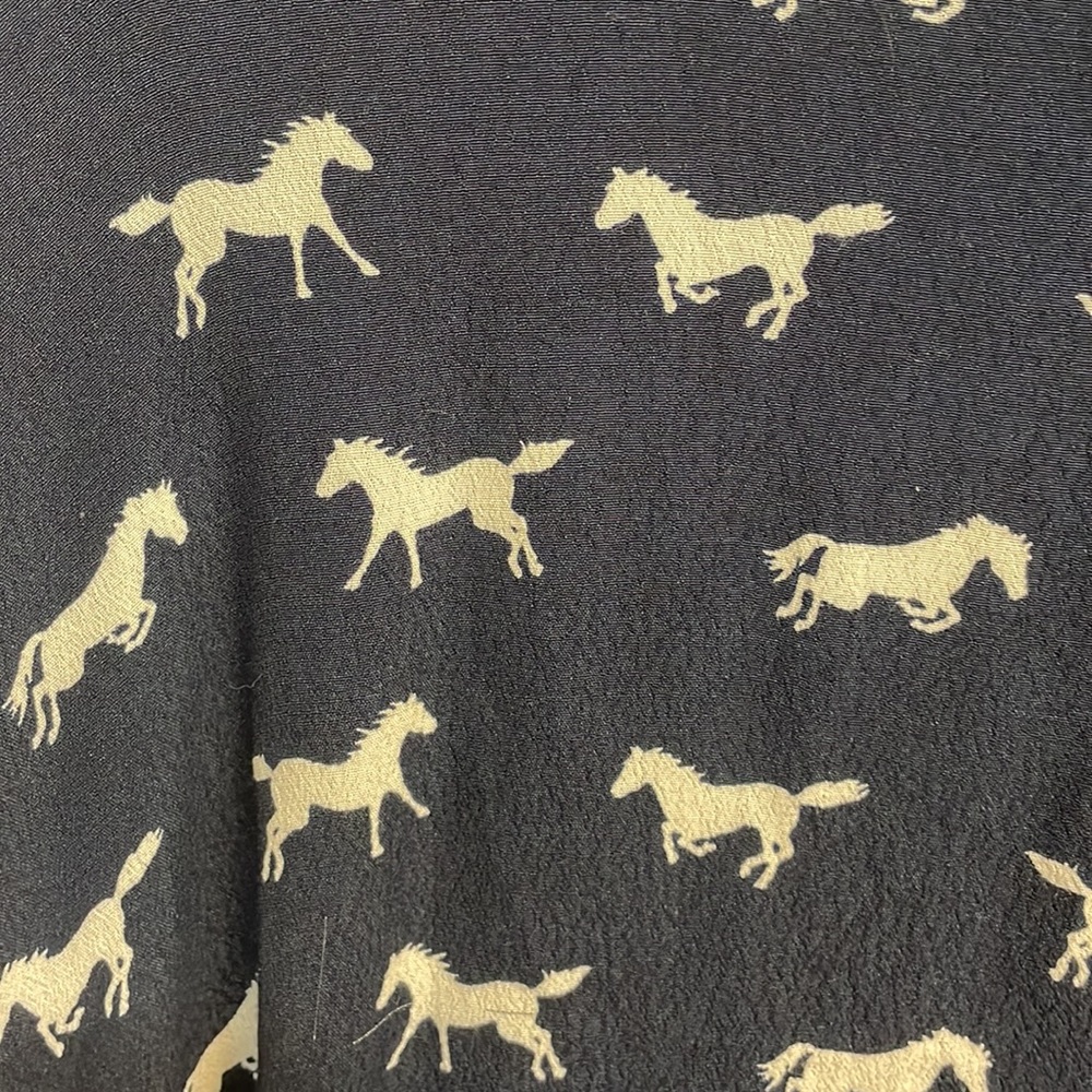 Anthropology Porridge Horse Patterned Top XL - Picture 3 of 7